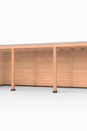 Fabrieksprijs Douglas overkapping, 750 x 300, met achterwand en zijwand, Westwood Elegant
